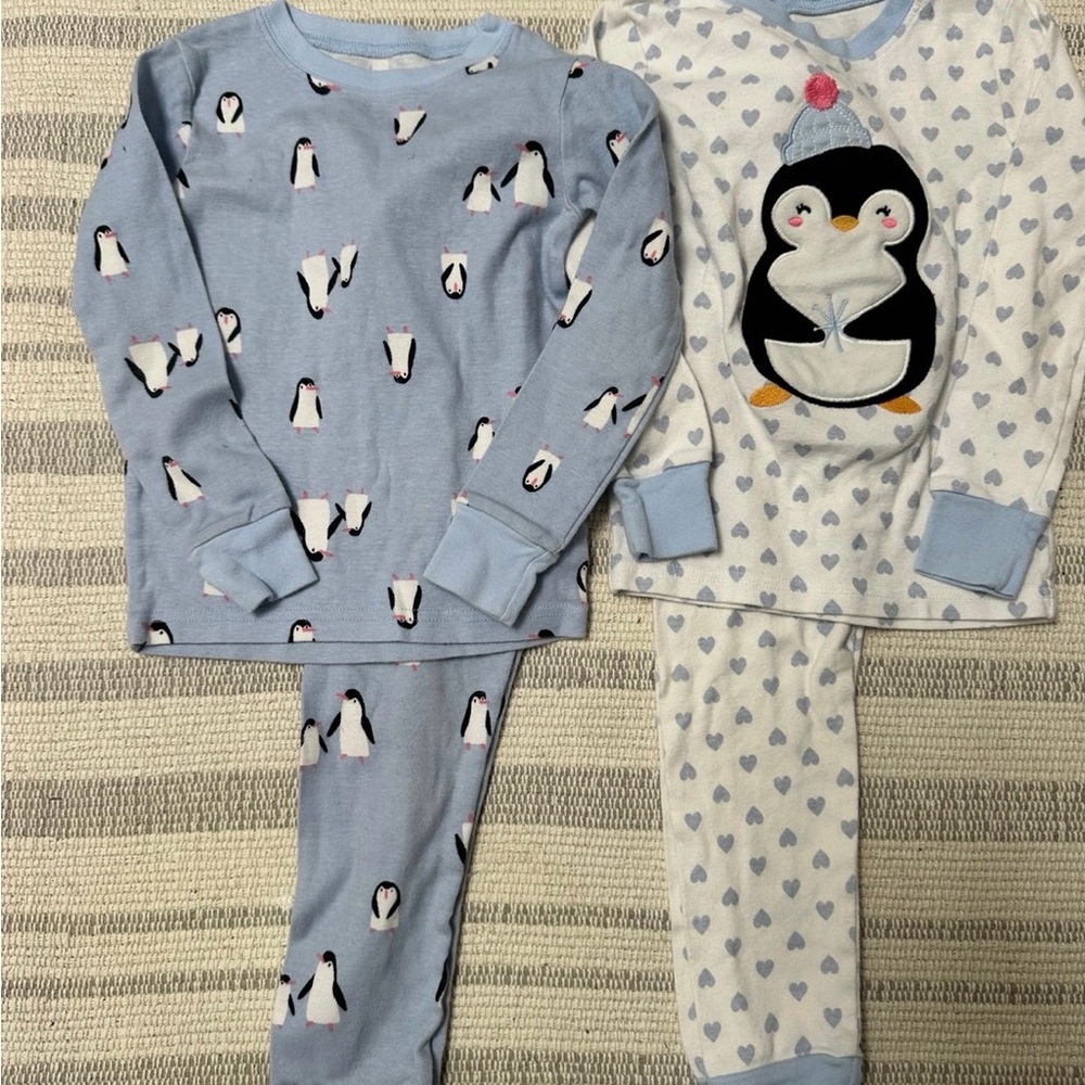 Carter’s 4-piece Penguin 100% Snug Fit Cotton Pajamas Sz 4T